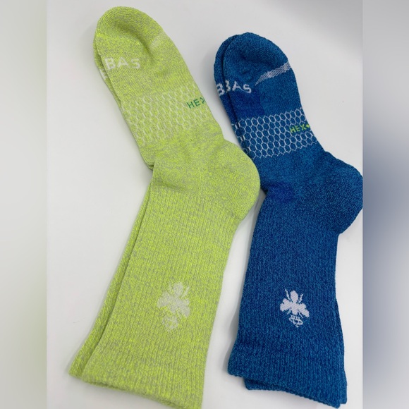 Bombas Lime Green and Teal Women's Socks - Picture 6 of 6